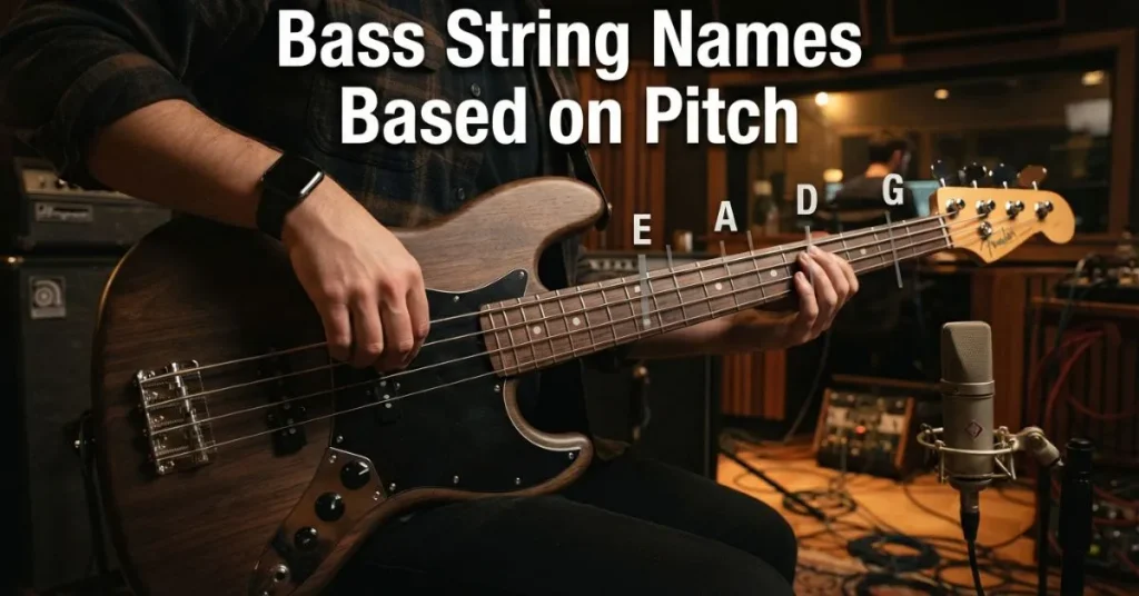 Bass String Names Based on Pitch