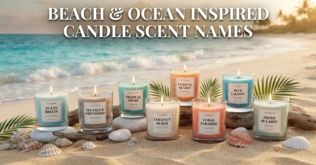 Beach & Ocean Inspired Candle Scent Names
