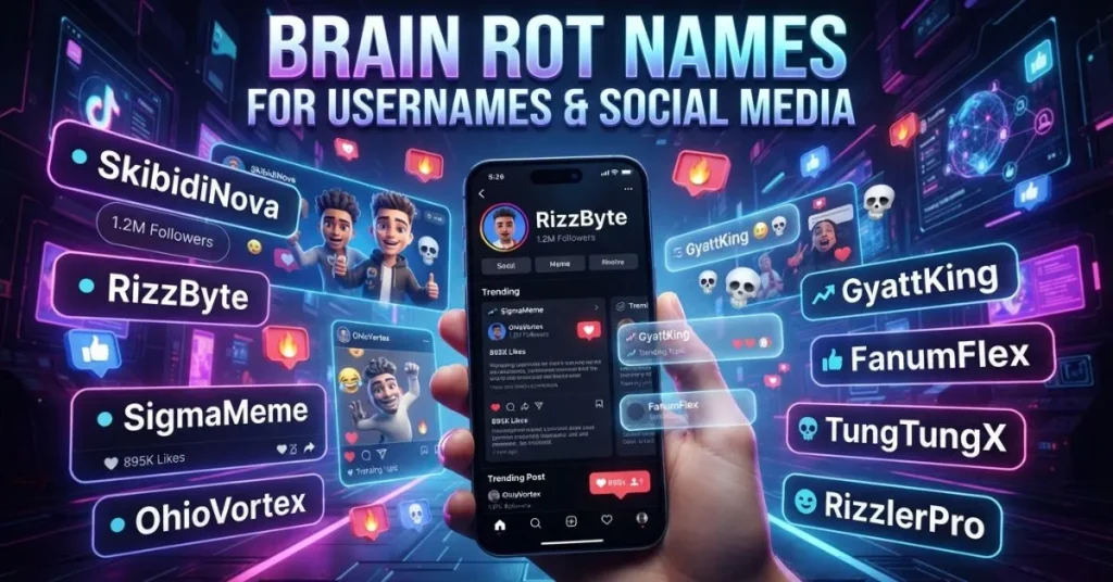 Brain Rot Names for Usernames and Social Media