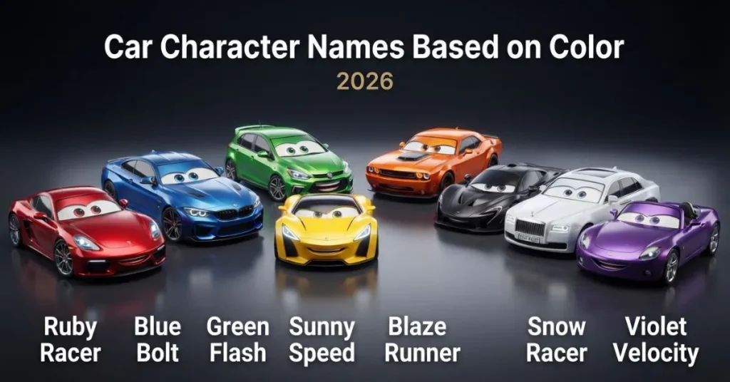 Car Character Names Based on Color