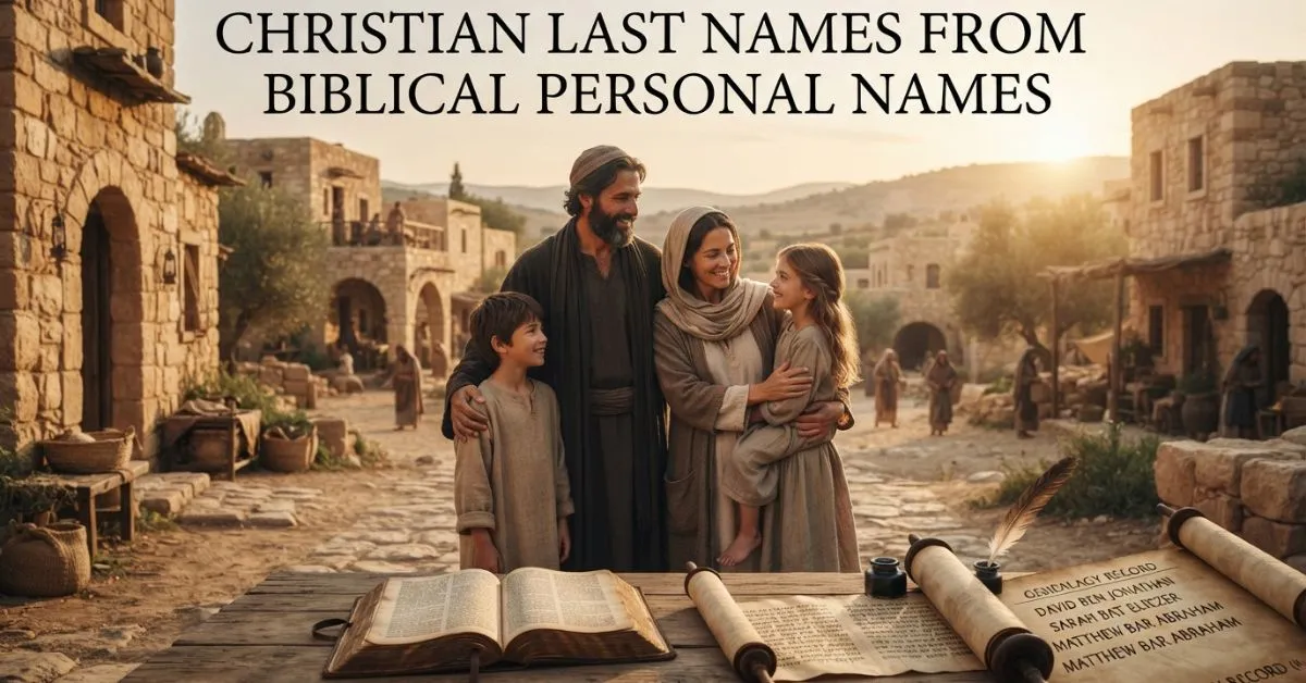 Christian Last Names From Biblical Personal Names