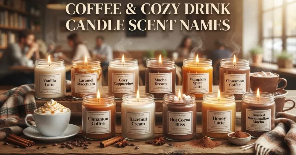 Coffee & Cozy Drink Candle Scent Names