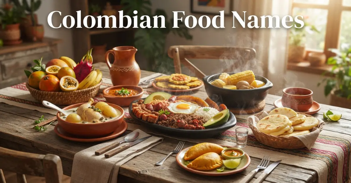 Colombian food names