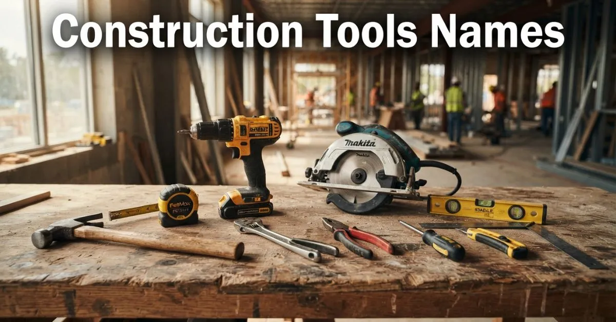 construction tools names