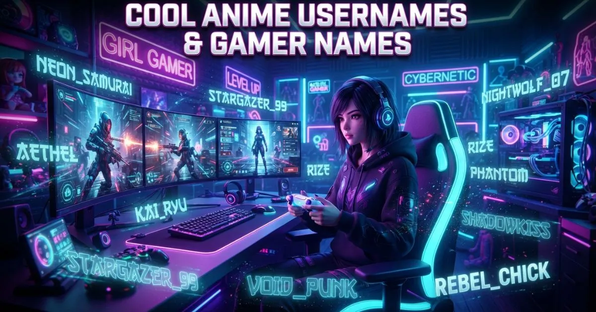 Cool Anime Usernames & Gamer Names