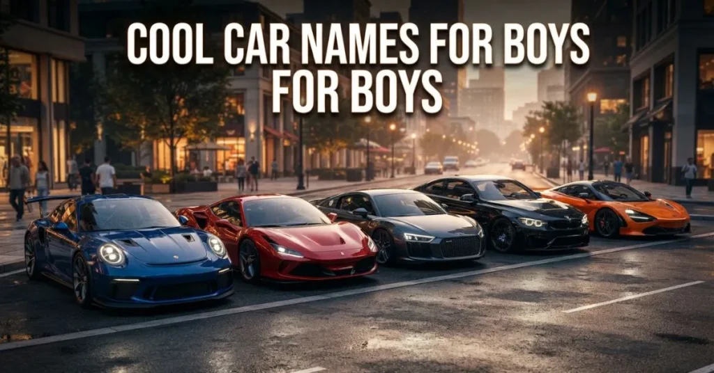 Cool Car Names for Boys