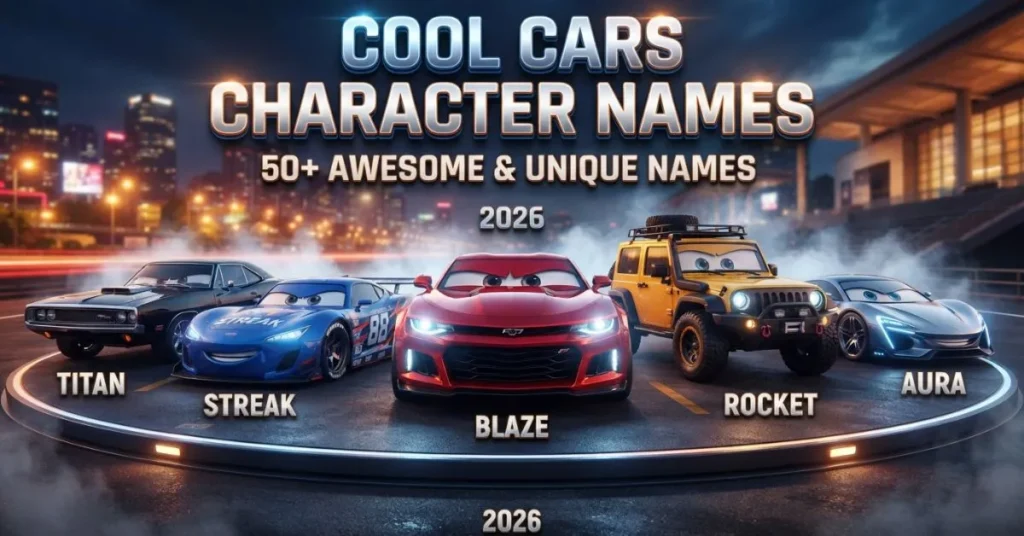  Cool Cars Character Names