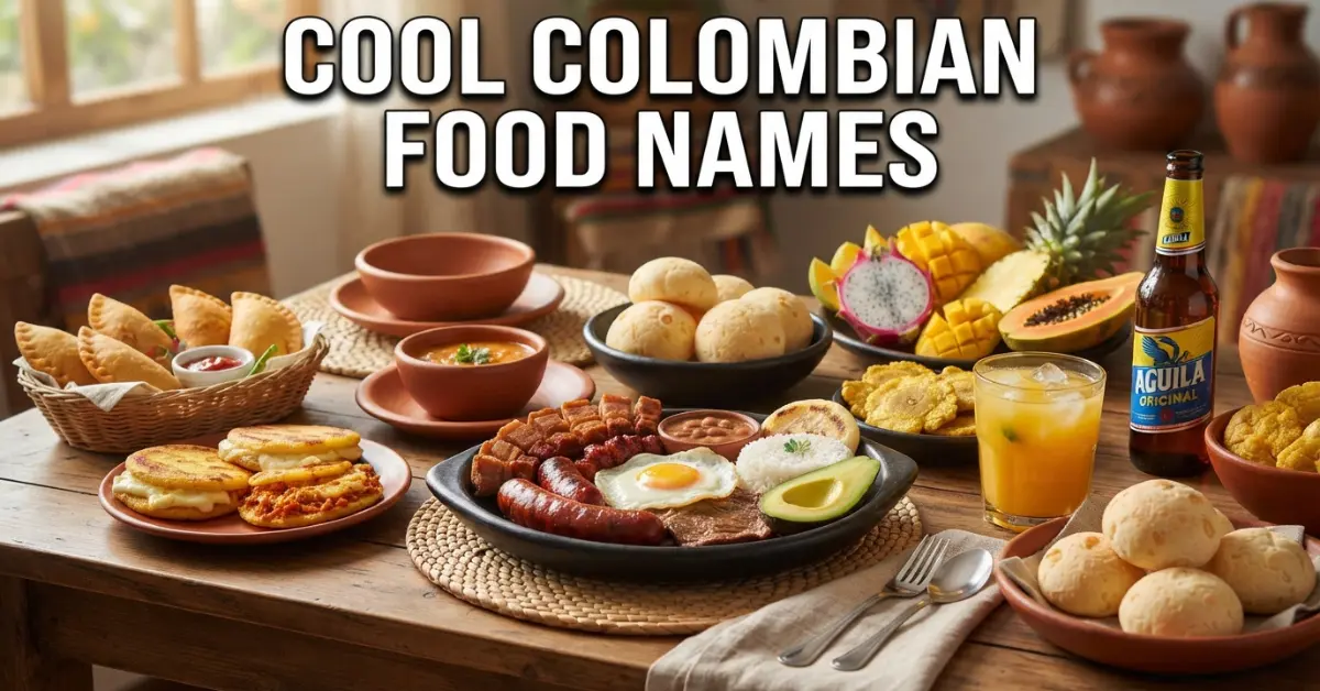 Traditional Colombian Food Names