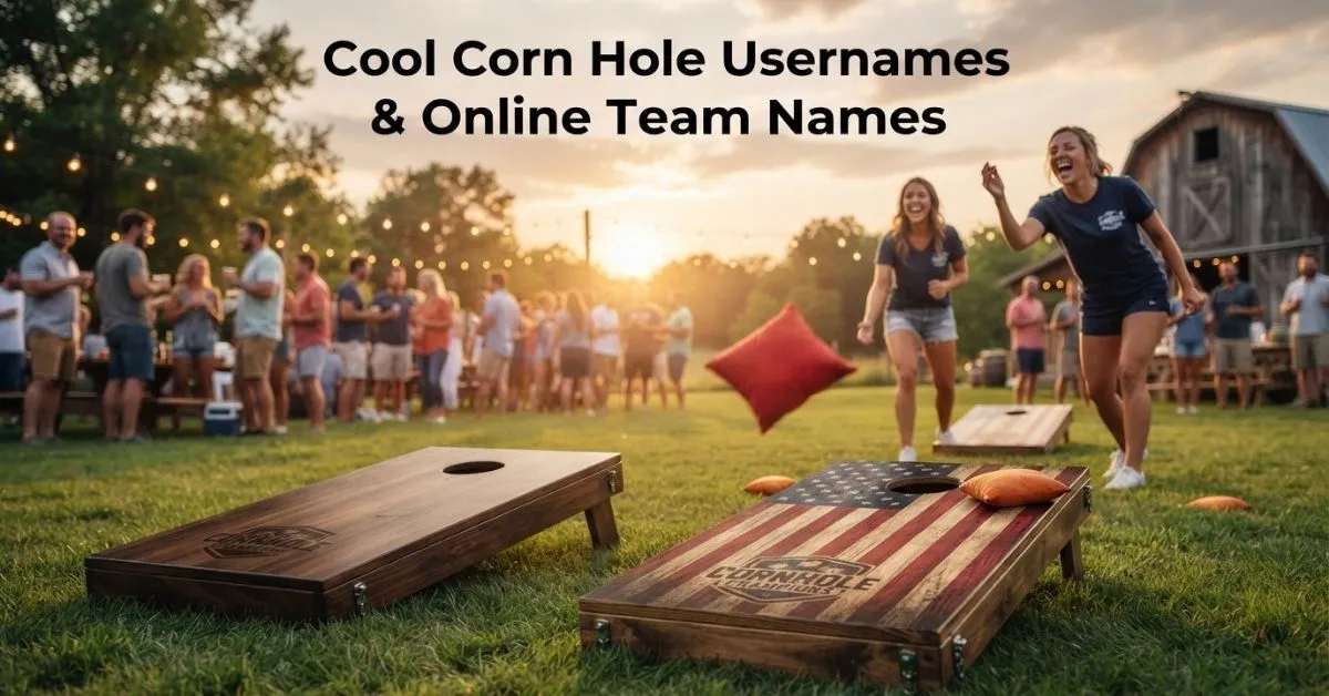 Cool Corn Hole Usernames & Online Team Names
