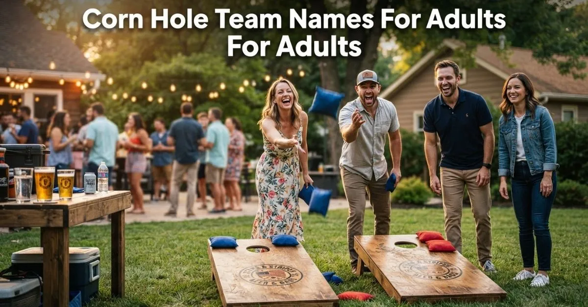 Corn Hole Team Names For Adults