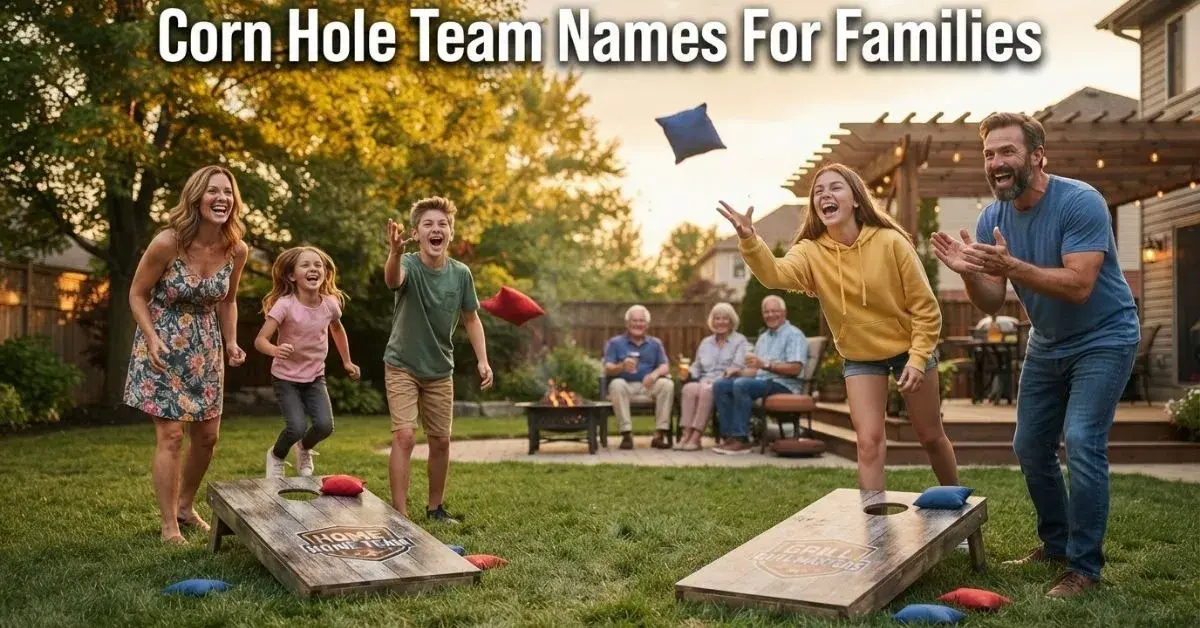 Corn Hole Team Names For Families