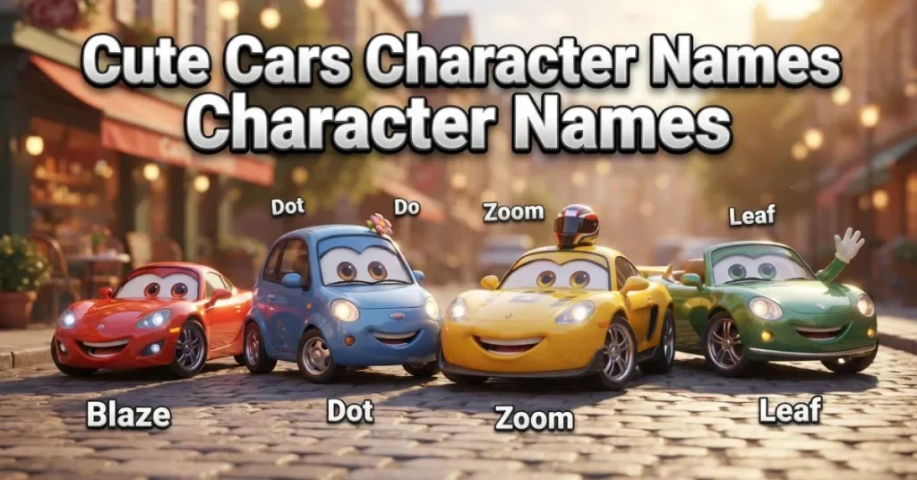  Cute Cars Character Names