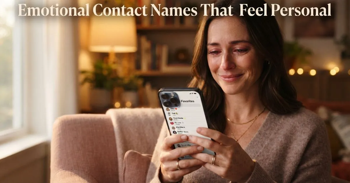Emotional Contact Names That Feel Personal