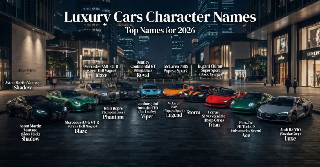Luxury Cars Character Names