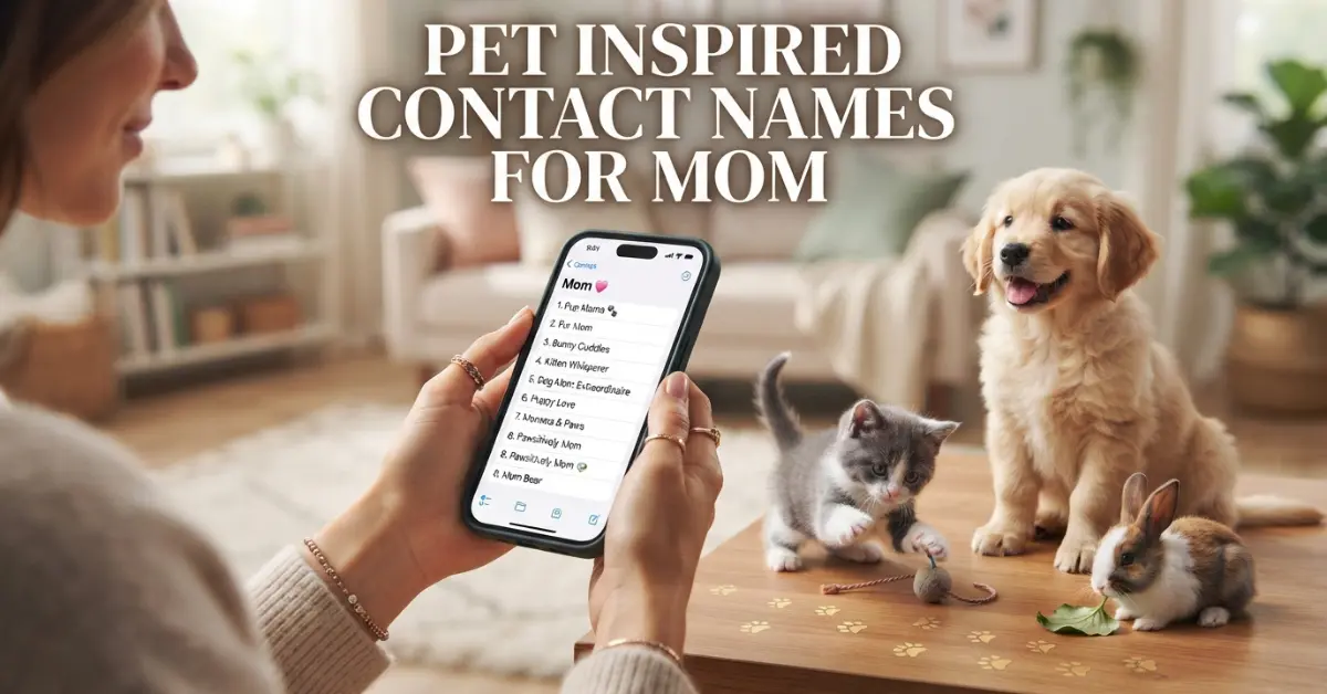 Pet Inspired Contact Names For Mom