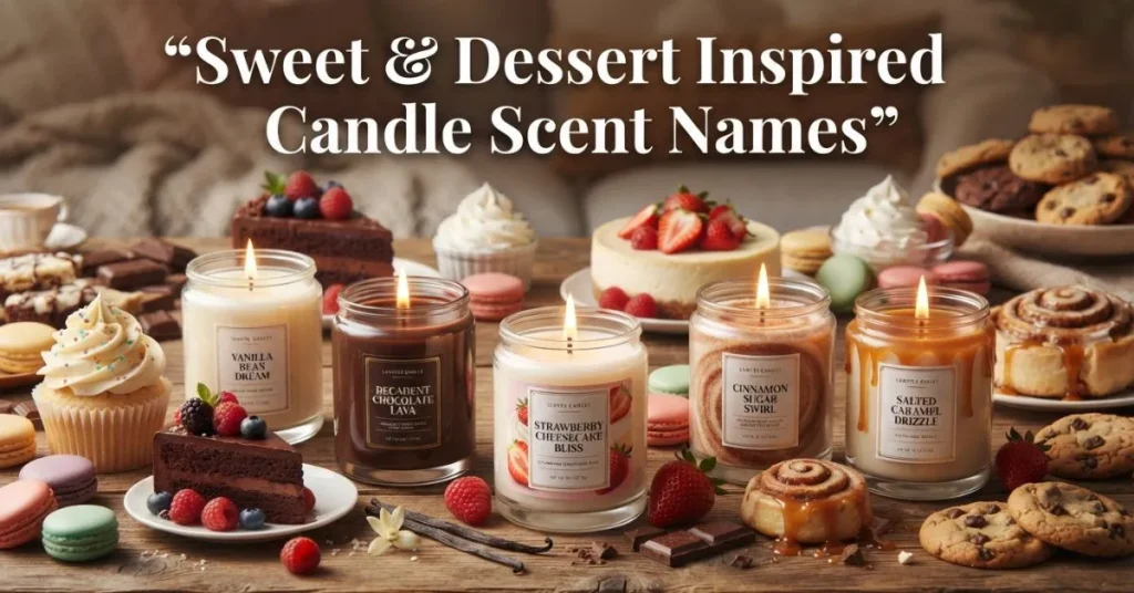 Sweet & Dessert Inspired Candle Scent Names