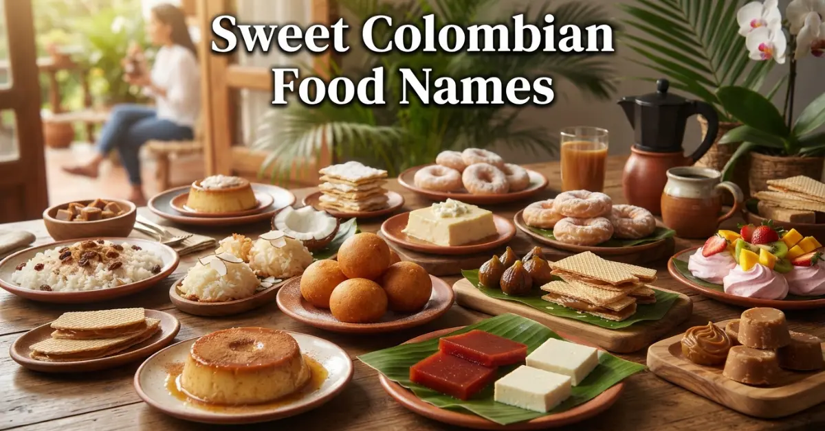 Sweet Colombian Food Names