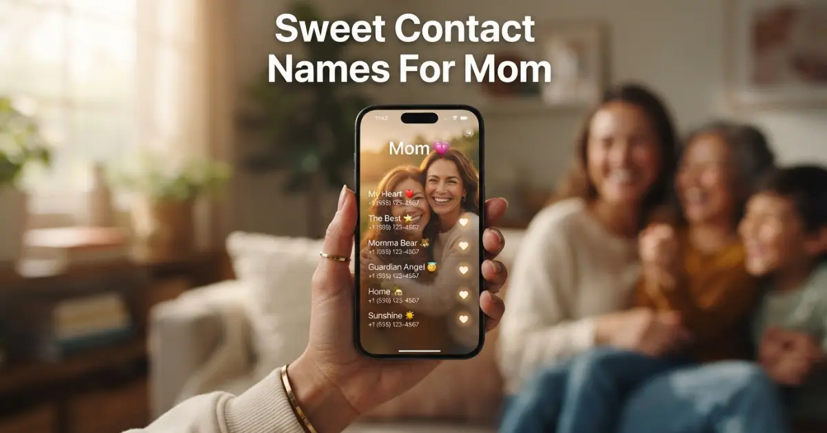 Sweet Contact Names For Mom