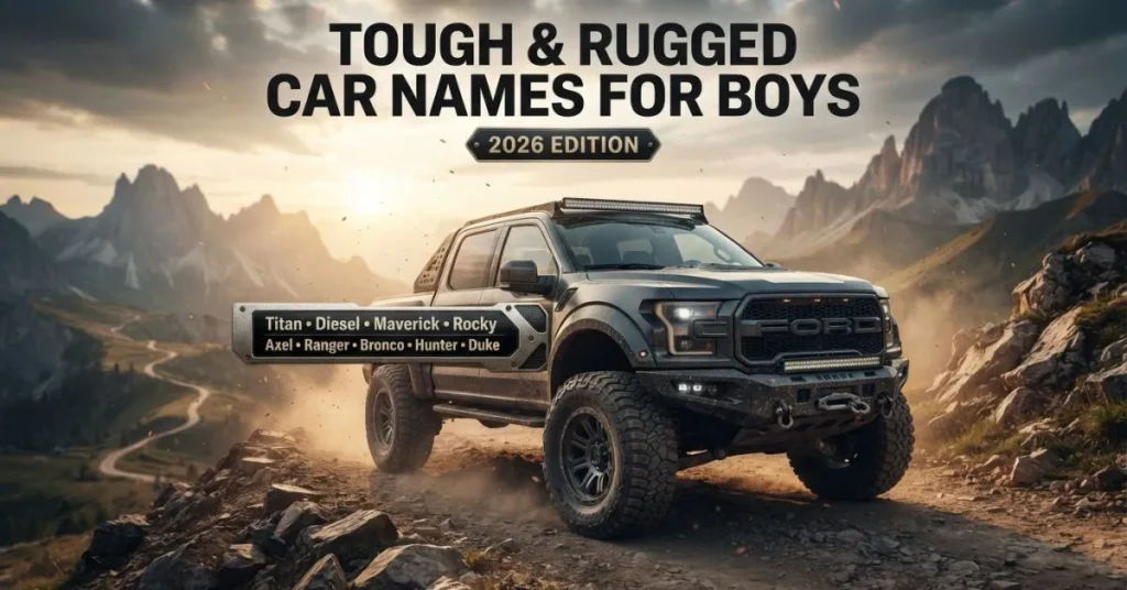 Tough & Rugged Car Names for Boys