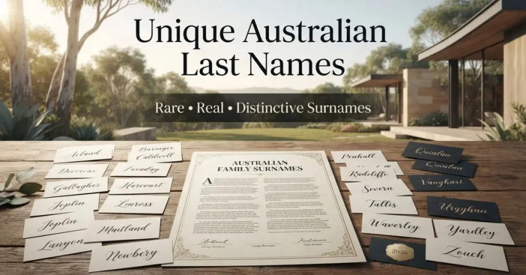 Unique Australian Last Names