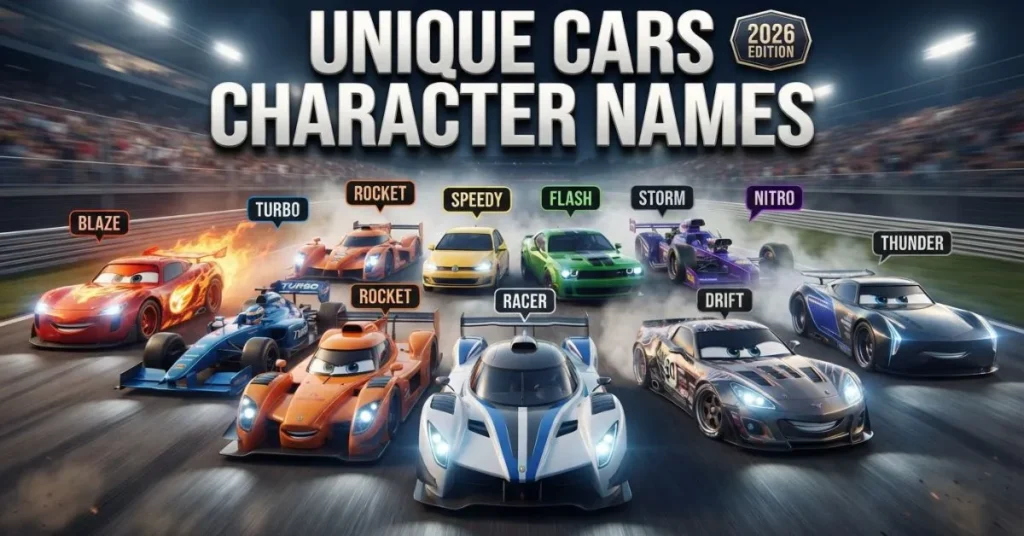 Unique Cars Character Names