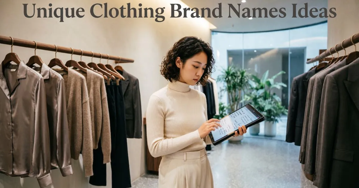 Unique Clothing Brand Names Ideas