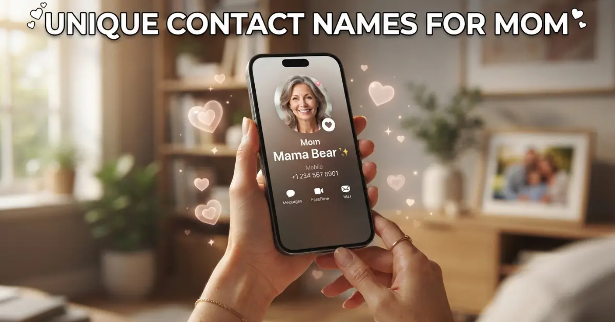 Unique Contact Names For Mom
