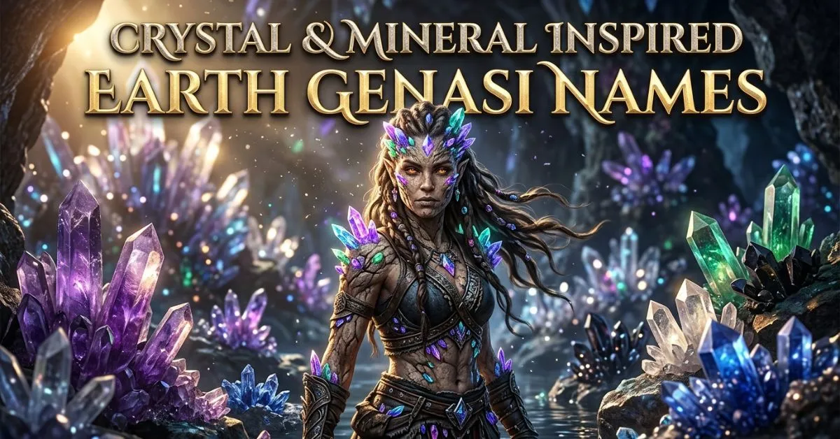 Crystal & Mineral Inspired Earth Genasi Names
