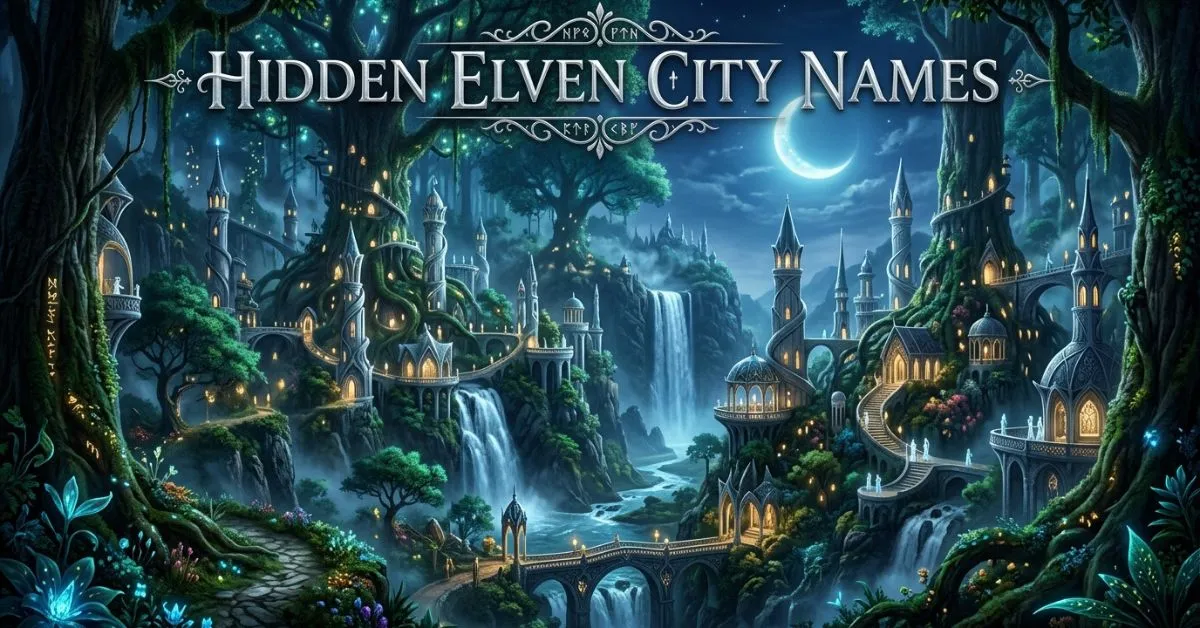 Hidden Elven City Names