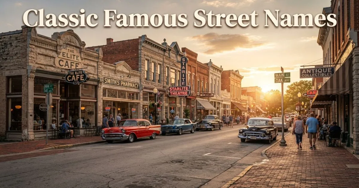 Classic Famous Street Names