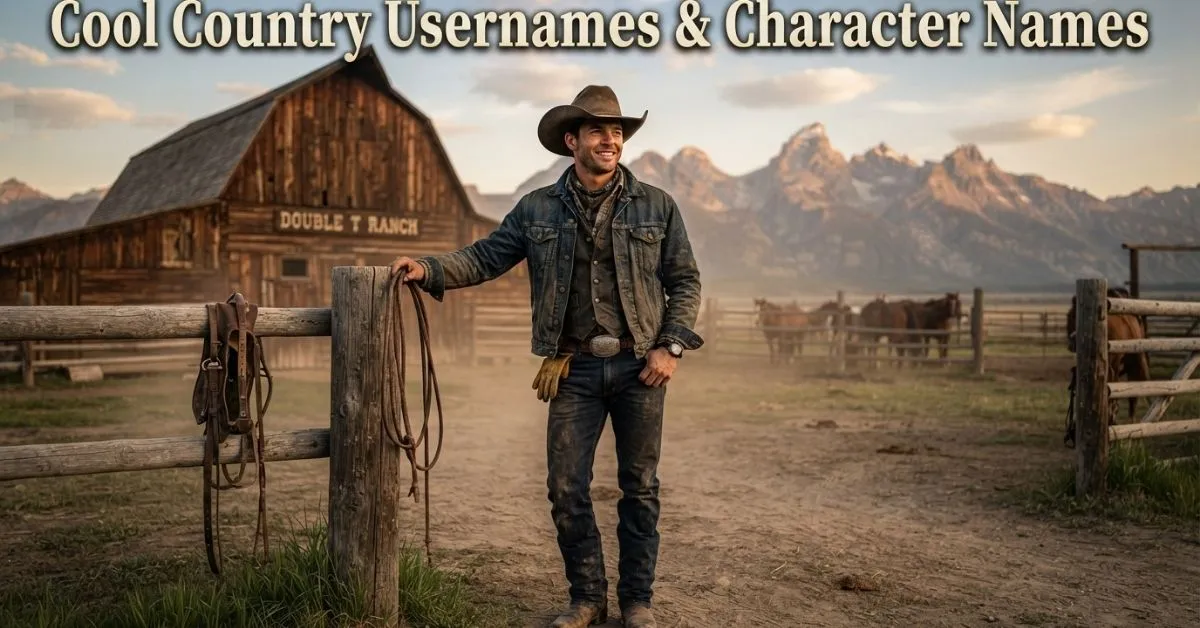 Cool Country Usernames & Character Names