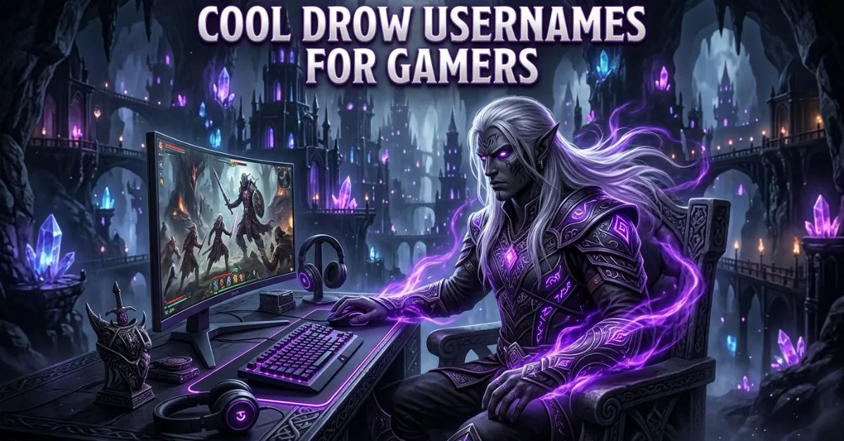  Cool Drow Usernames For Gamers