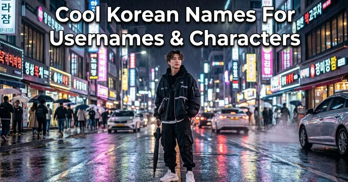 Cool Korean Names For Usernames & Characters