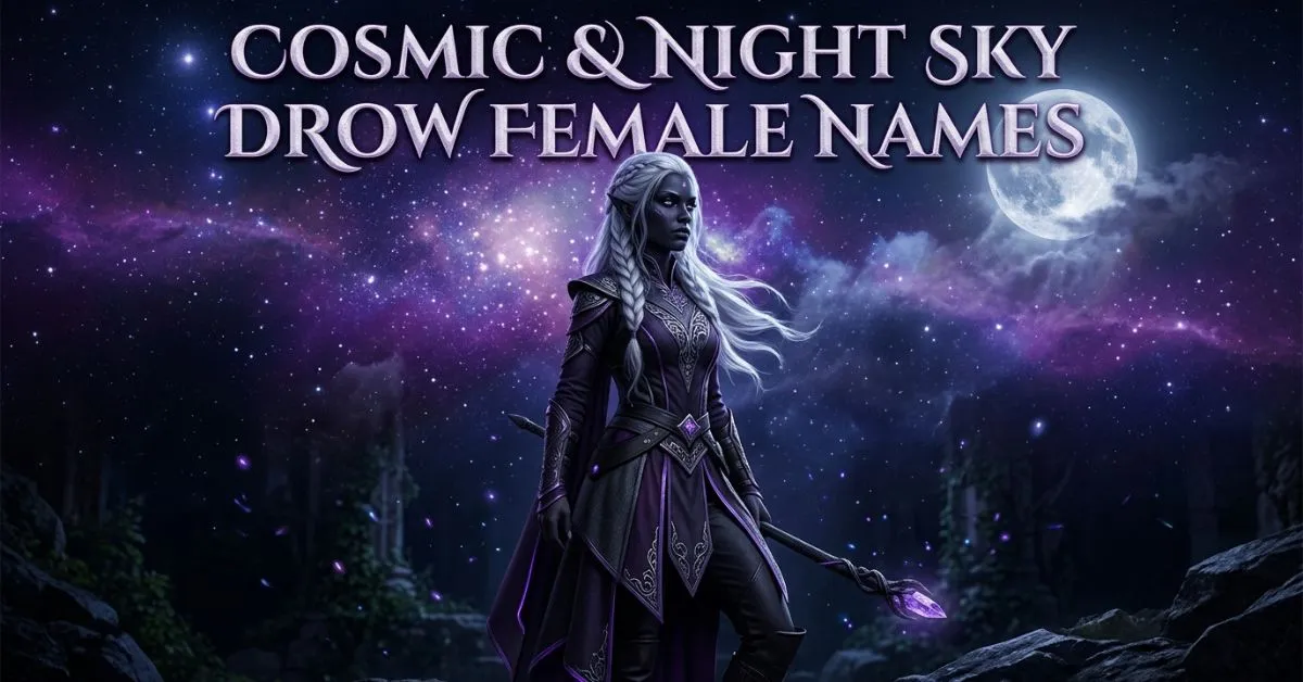  Cosmic & Night Sky Drow Female Names