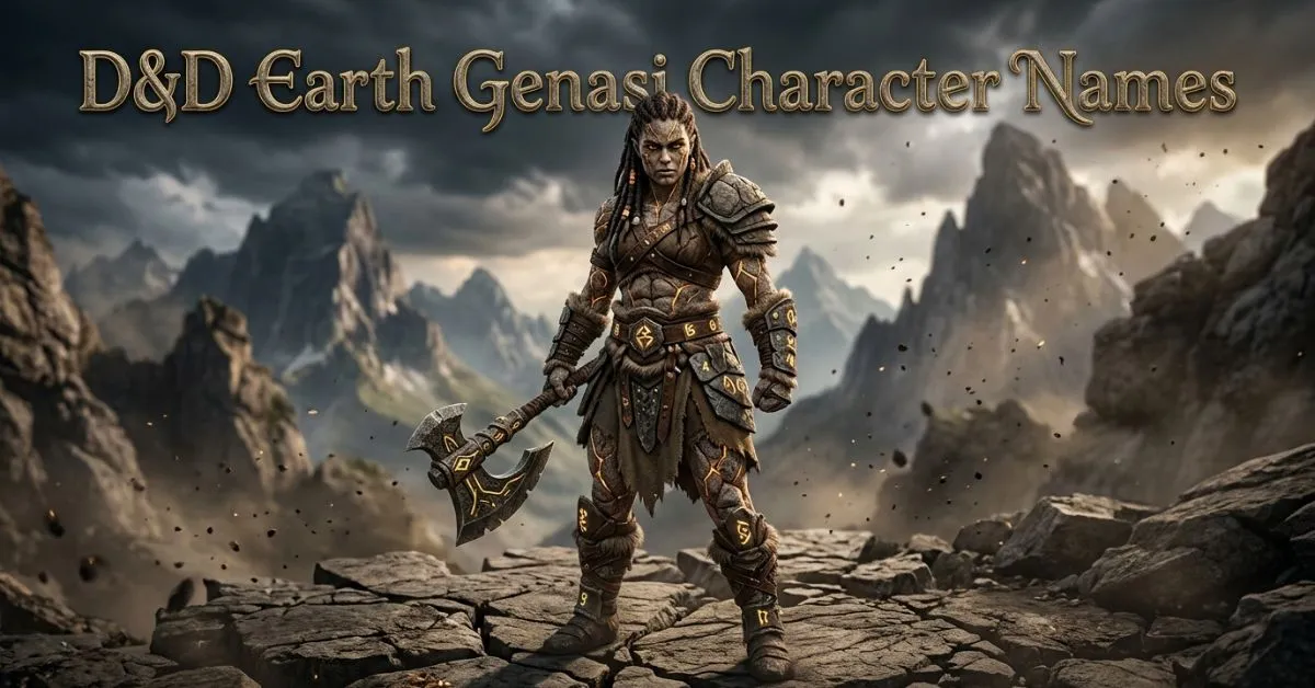 D&D Earth Genasi Character Names