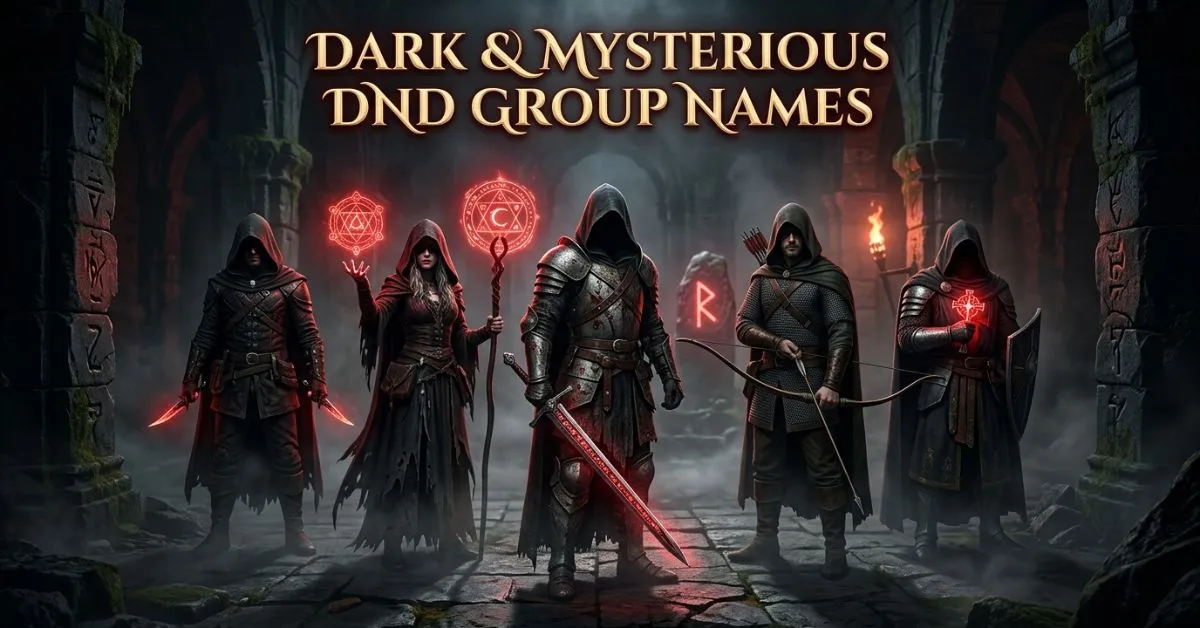 Dark & Mysterious DND Group Names