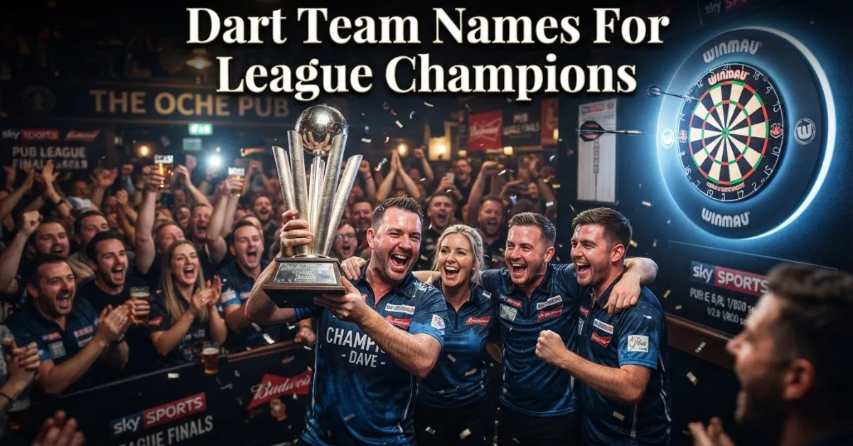 Dart Team Names For League Champions