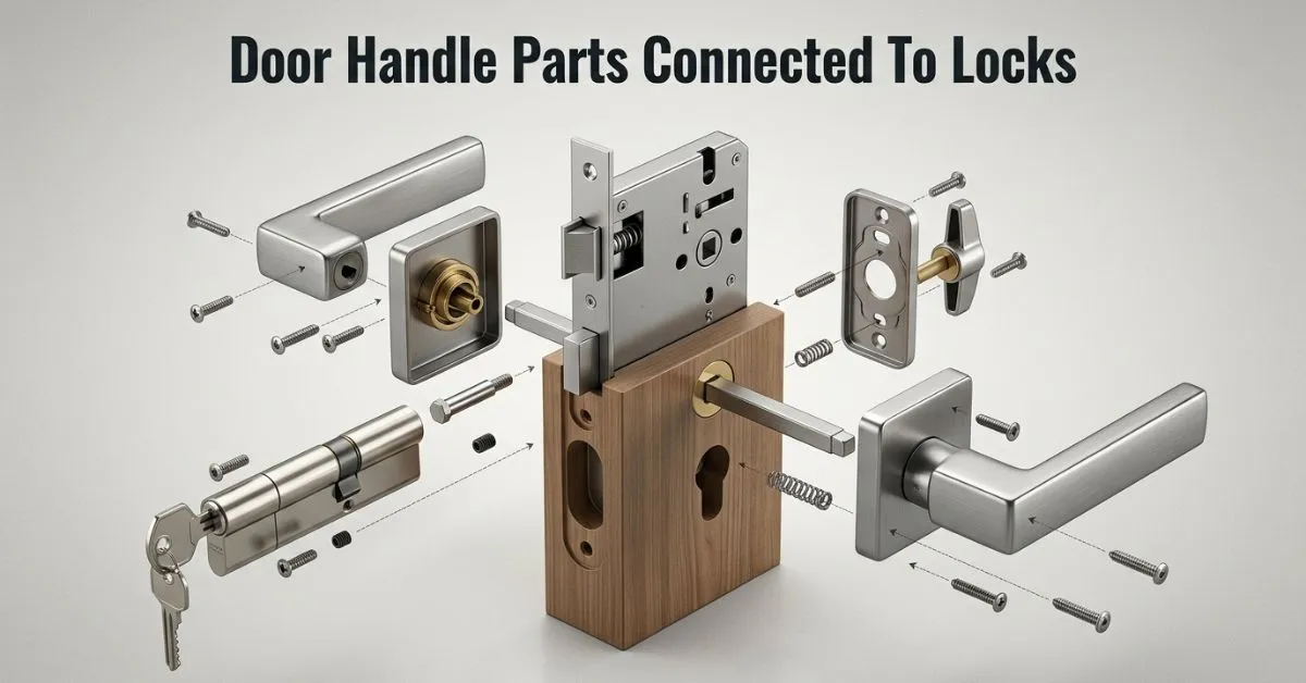 Door Handle Parts Connected To Locks