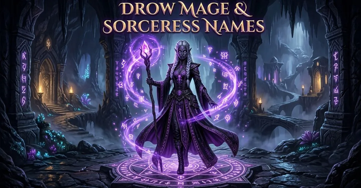 Drow Mage & Sorceress Names