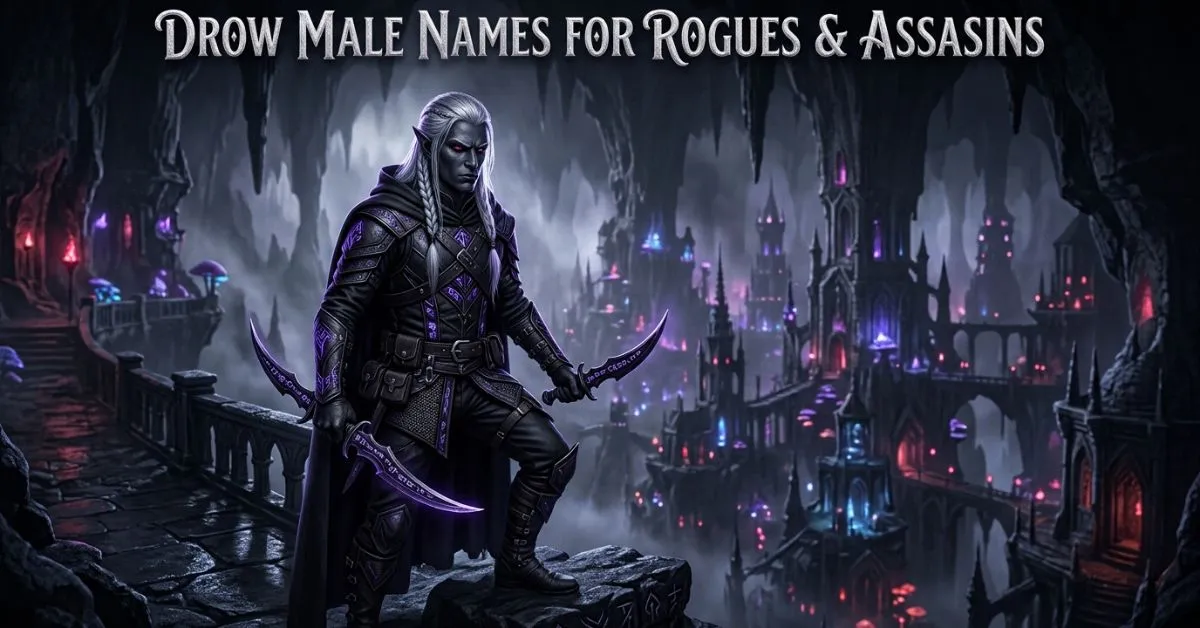 Drow Male Names For Rogues & Assassins