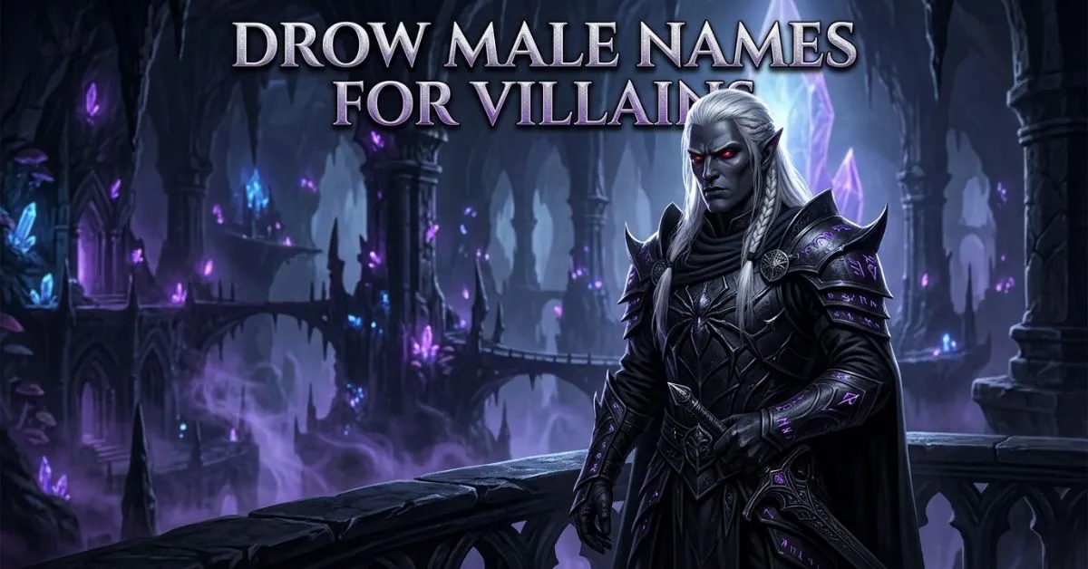  Drow Male Names For Villains