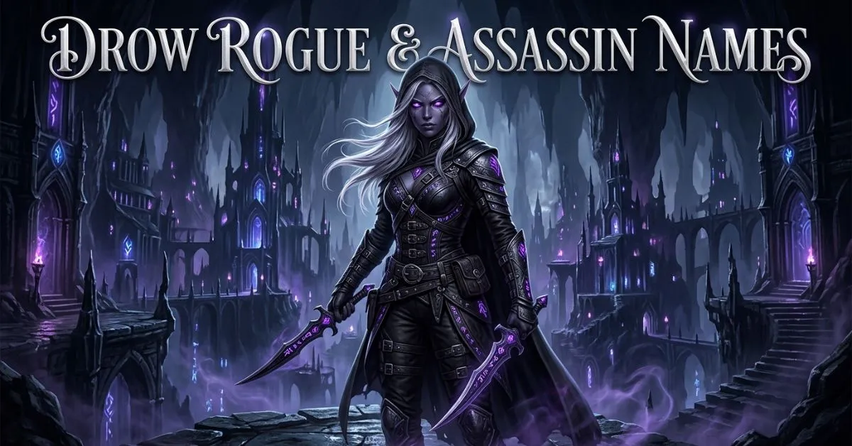Drow Rogue & Assassin Names