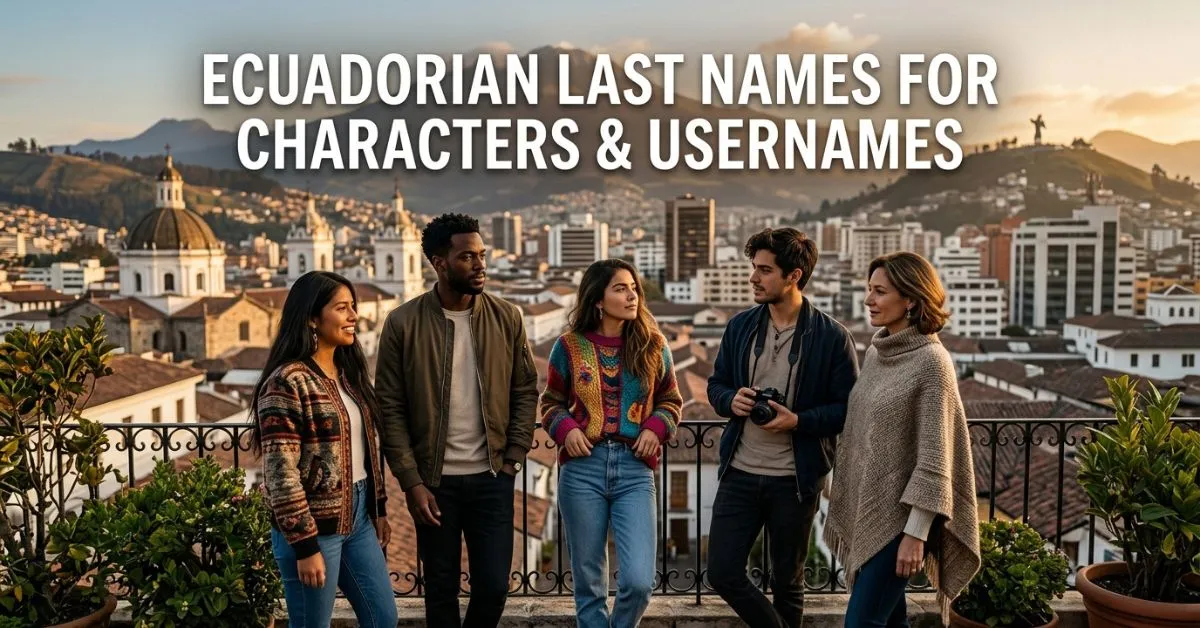 Ecuadorian Last Names For Characters & Usernames