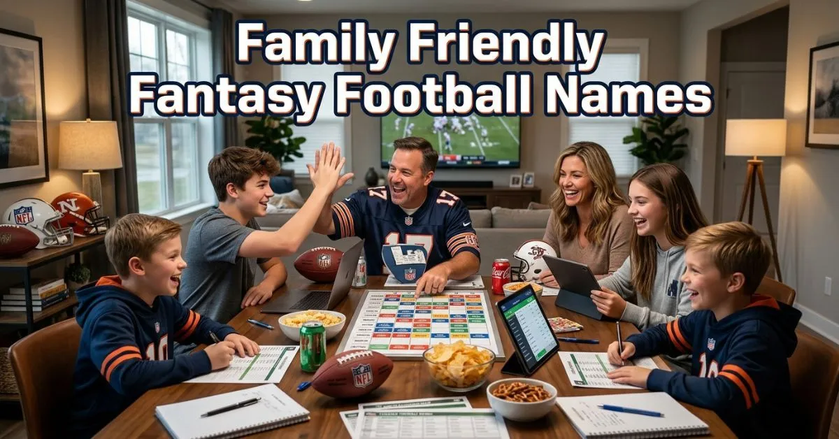 Family Friendly Fantasy Football Names