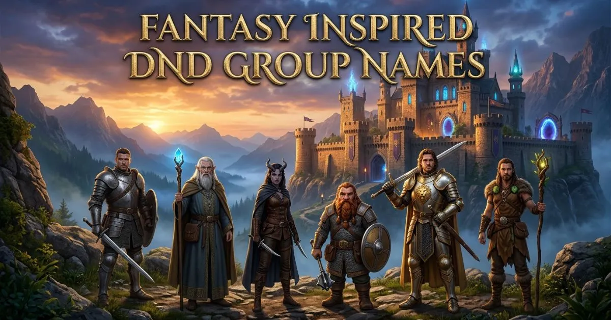 Fantasy Inspired DND Group Names