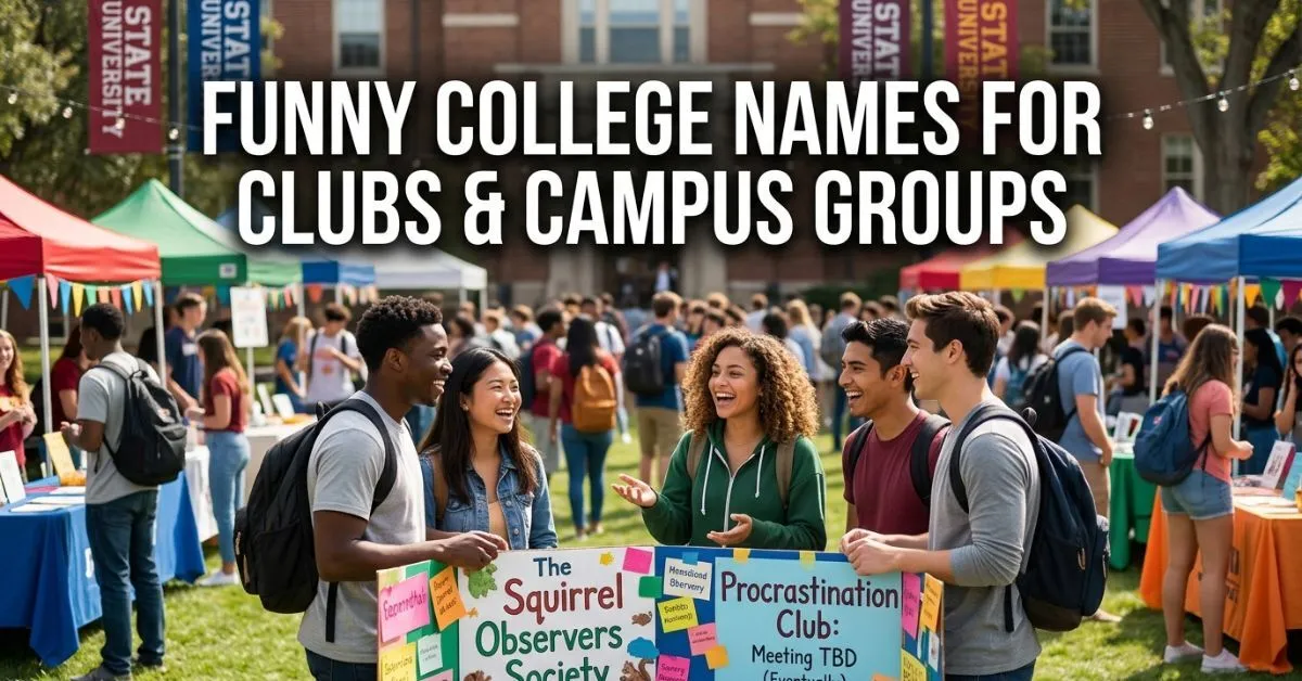 Funny College Names For Clubs & Campus Groups