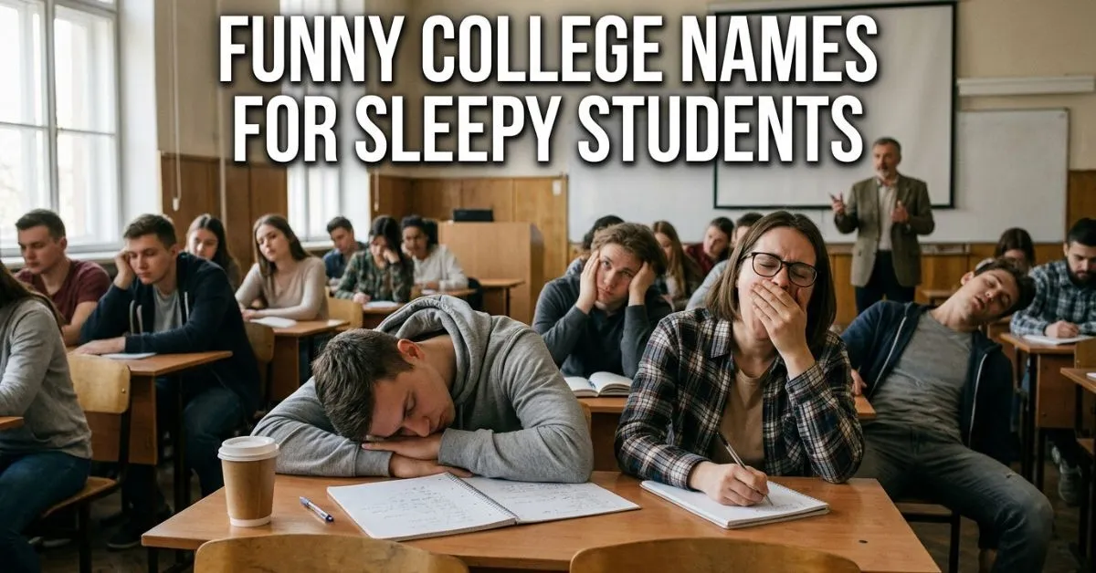  Funny College Names For Sleepy Students