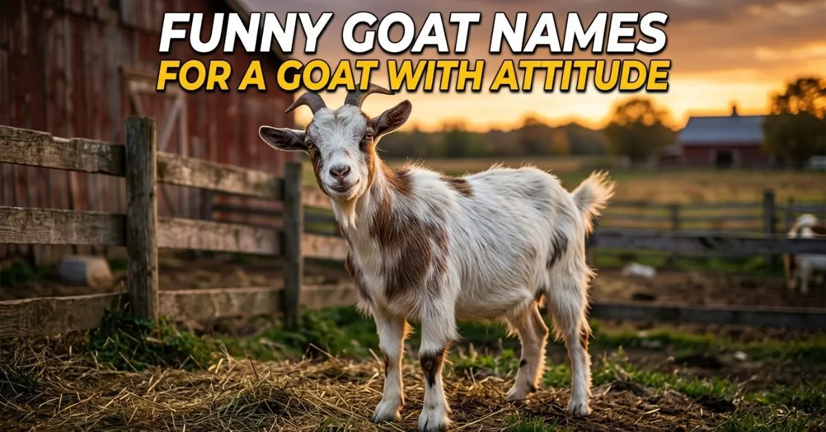 Funny Goat Names For A Goat With Attitude