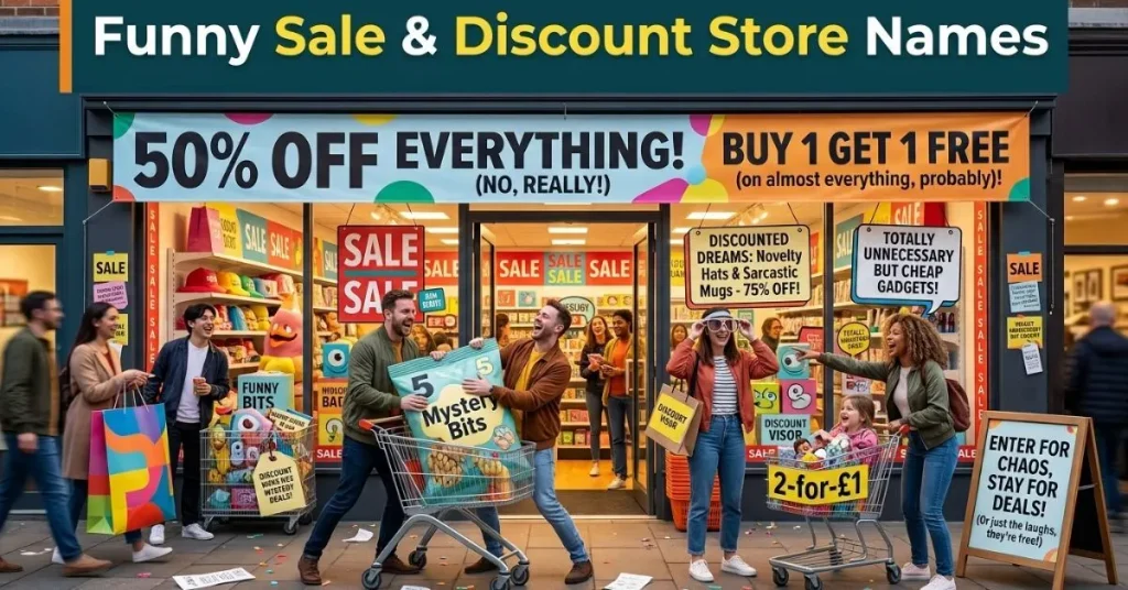 Funny Sale & Discount Store Names