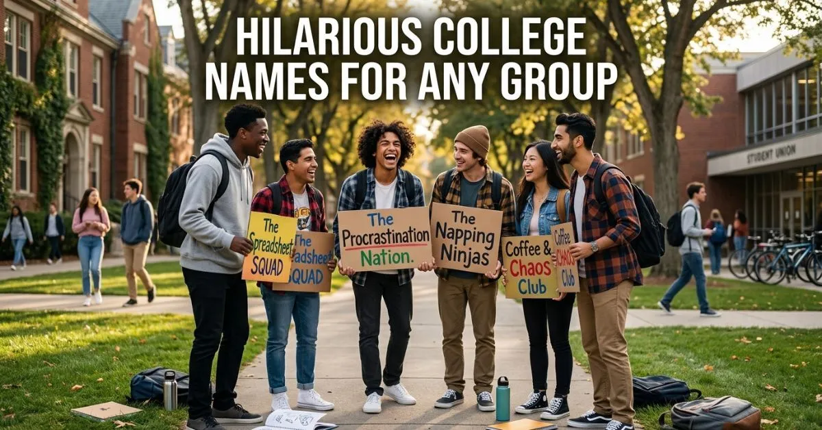 Hilarious College Names For Any Group